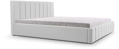 Bed 01 - Gestoffeerd bed met Fluweel Beklede Tweepersoonsbed - 160x200 cm - Elegant en Comfortabel - Zilver (TRINITY 32)