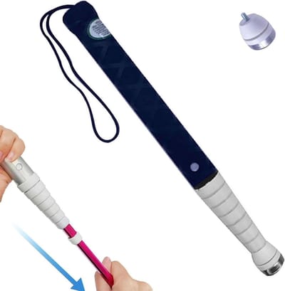 Telescopische stok - Opvouwbare mobiliteitshulp - Veilig op pad - Reflecterend design - 125 cm - Zwart