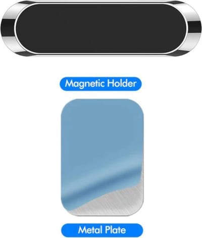 DrPhone A7 Mini Magneet Strip – Magnetische Mobiele Telefoniehouder – Smartphone Autohouder - Universeel – Zilver- Geschikt voor o.a. iPhone / Samsung