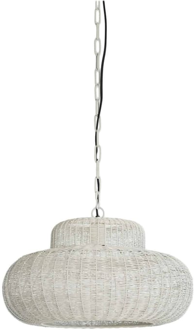 Light & Living Hanglamp Piedra - Wit - Ø47cm - Modern - Hanglampen Eetkamer, Slaapkamer, Woonkamer