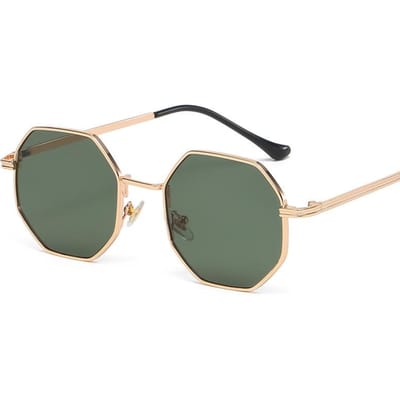 Protection UV Léger Confortable Durable Haute Qualité Élégant Intemporel Rétro Alliage Métal Lunettes de Soleil Femme Homme