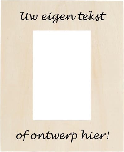 Fotolijst Gepersonaliseerd Cadeau Met Eigen Naam/tekst of ontwerp 24x19cm - rechthoek