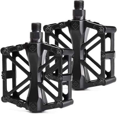 Fietspedalen - Platformpedalen - MTB Pedalen - Aluminium fiets pedalen - Trappers Fiets - Flat Pedals - Antislip Mountainbike Pedalen - Grip Pedalen universeel - Geschikt voor MTB en E-bike - zwart