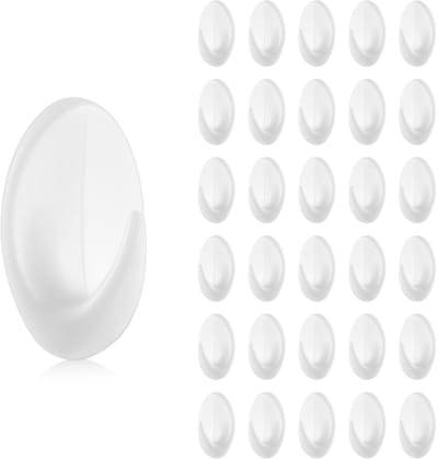 Dailygoods- Wandhaak 30 Stuks - Zelfklevend - Waterdicht - Herbruikbaar - Acryl - Geschikt voor Badkamer/Keuken - Haakjes