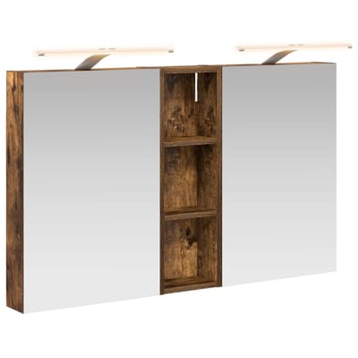 vidaXL - Badkamerkast - set - 3 - st - 100 - x - 10,5 - x - 60,5 - cm - Bewerkt - hout