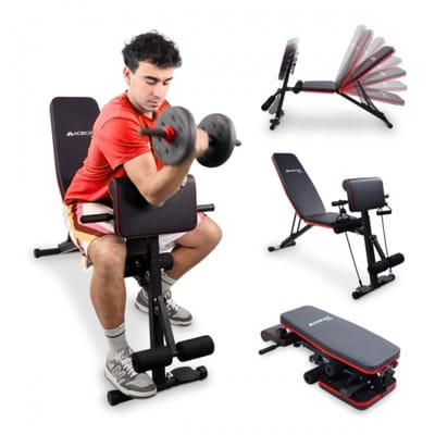 Mobiclinic Planefit - Halterbank - Met weerstandsbanden - Opvouwbaar - Verstelbaar en kantelbaar - Max. 120kg