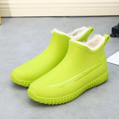 Regenschoenen voor Dames Draag Casual Korte Schacht Modieuze Waterdichte Rubberen Schoenen voor Keukenwerk Autowassen Groente Boodschappen doen, Antislip Waterlaarzen 40 groen
