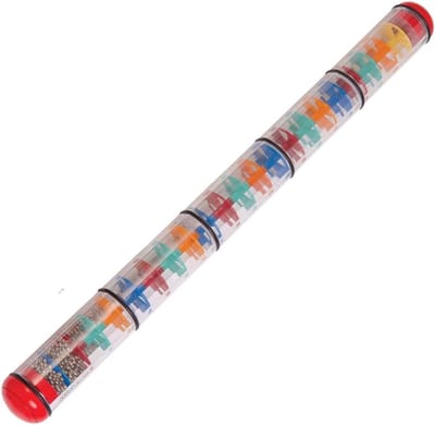 Regenmaker Buis - Regenpijp Instrument - Muziek Maken - Gesloten Transparant Ontwerp - 50 cm Lengte - Meerkleurig