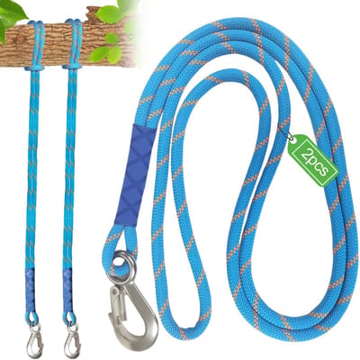 Hangmat, ophanging, een draagkracht van 200 kg touw, met karabijnhaak voor nestschommel, outdoor, nestschommel, strandvakantie, reisavonturen