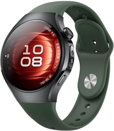 By Qubix - Classic sportbandje 'True Fit' - Donkergroen - geschikt voor Huawei Watch 5 - 46mm