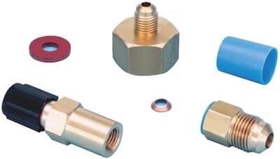 Wurth - Demontage-adapter set R134a Voor herbruikbare R134a koudemiddelflessen van 12 kg - Demontage-adapter set R134a Voor herbruikbare R134a koudemiddelflessen van 12 kg x 1 st