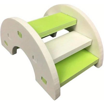 Pont échelle arc-en-ciel pour hamster, jouet suspendu mignon en plastique pour petits animaux de compagnie, accessoires pour cage de rat et de souris, cadeau idéal pour animal de compagnie vert