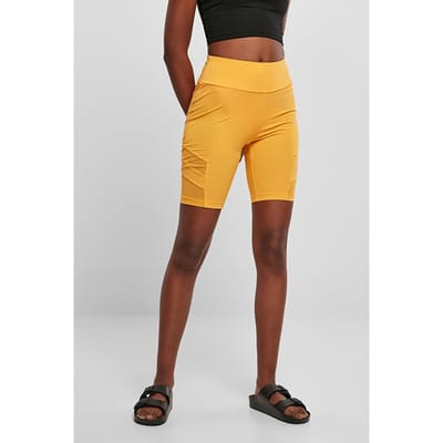 Urban Classics Ladies High Waist Tech Mesh Cycle Shorts Magicmango Maat: XS | Sport Shorts Outlet | Dames | Geel