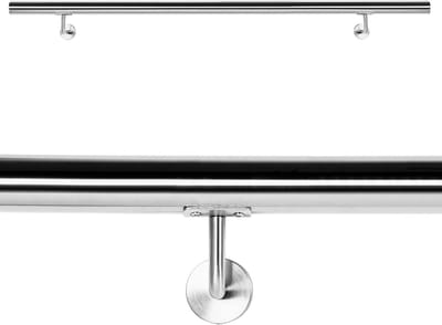 Trapleuning RVS - Trap reling - Veilig traplopen - Geborstelde afwerking - 150 cm lengte - Zilverkleurig