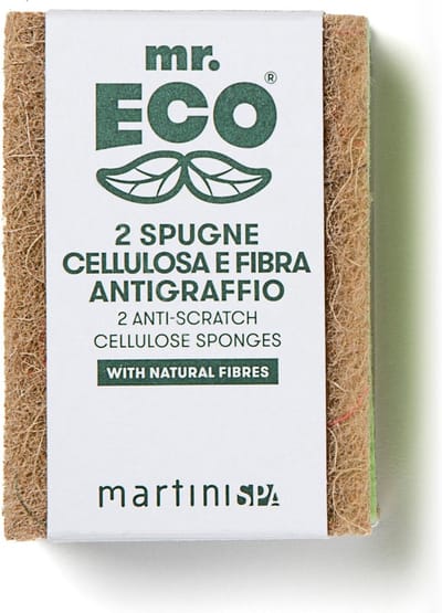 Mr. Eco schuurspons ft 9,8 x 6,8 x 2 cm, krasbestendig, pak van 2 stuks