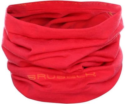 Brubeck | Seamless Nekwarmer/Sjaal/Bandana/Hoofddoek Merino Wol Blend – Ademend, Antibacterieel & Mulesing Free - Raspberry -L/XL