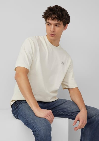 T-shirt van jacquard van hoge kwaliteit met een casual pasvorm s.Oliver