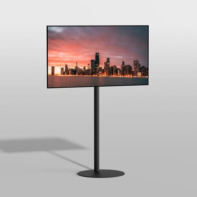 TV vloerstatief SPHERE 150 Design Tv standaard Trendy Zwart Staal 32-65” - VESA 100x100