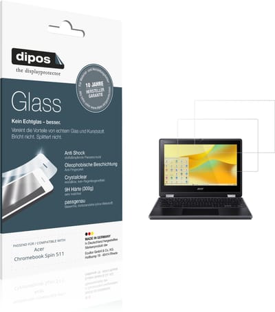 dipos – 2x Pantserfolie geschikt voor Acer Chromebook Spin 511 | 9H Screenprotector