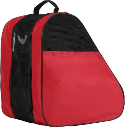 Schaats Tas - Rolschaats Tas - Schoenen Opbergen - Waterbestendig Materiaal - 41 x 25 x 39 cm - Rood