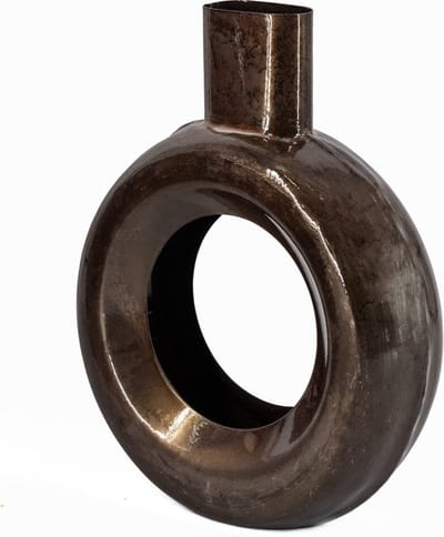 HomeBound by KY | Vaas donut rond rosewood | bloemenvaas