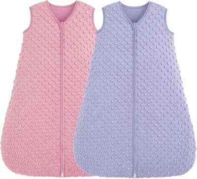 Solidchoice - Baby Slaapzak met Dubbele Rits - Roze & Paars 1.5 Tog 12-18 Maanden