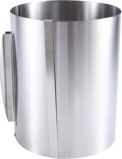 Taartring Taartvorm - Bakring Metaal - Cakes Maken - Verstelbare Maat - Hoog 20cm - Zilver