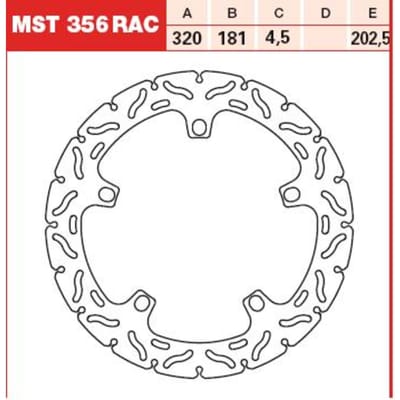 Remschijf TRW MST356RAC, 1 Stuk
