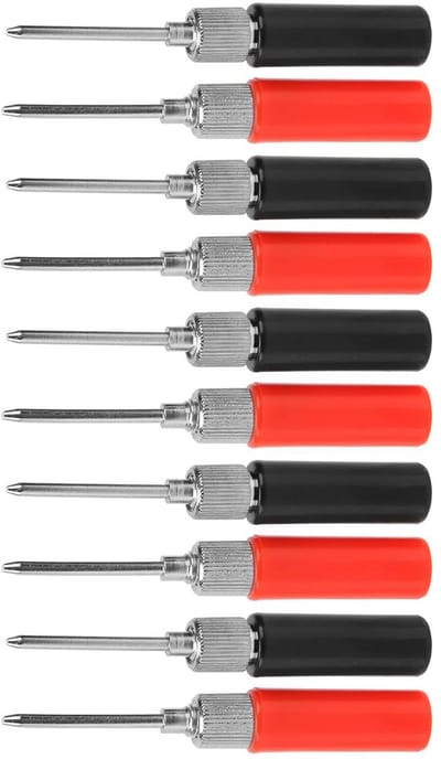 Meetsnoer Sondepennen - Testkabels - Elektrische Tests - Vernikkeld Messing - 30VAC-60VDC 24A - Rood Zwart