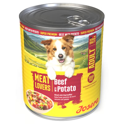 24x800g Voordeelpak Josera Meatlovers Menu Rund & Aardappel Natvoer voor honden