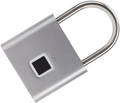 Fingerprint Lock - 0.5S Unlock - 3 Kleuren - Licht - Roestvrij Stalen Slot - Vingerafdruk Hangslot - Houdt 10 Vingerafdrukken - Voor Bagage - Voor Kluisjes