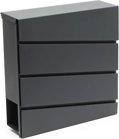 Moderne Letterbox met Krantencompartiment en Poedercoating