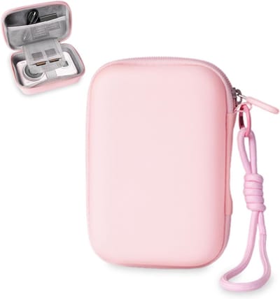 Compacte Digitale Camera Tas voor 4K Camera's - Geschikt voor Panasonic Lumix TZ99, Kodak Pixpro FZ55 en Canon SX740 HS - Stijlvol en Praktisch in Roze
