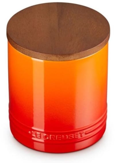 Le Creuset Signature Voorraadpot Met Houten Deksel 1,10 Liter Oranjerood