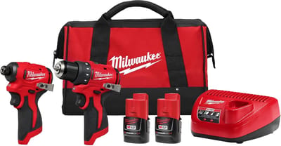 Borstelloze Combiset - Compact Gereedschap - Klus Klussen - Lichtgewicht Ontwerp - 17.78 x 12.7 cm - Rood Zwart
