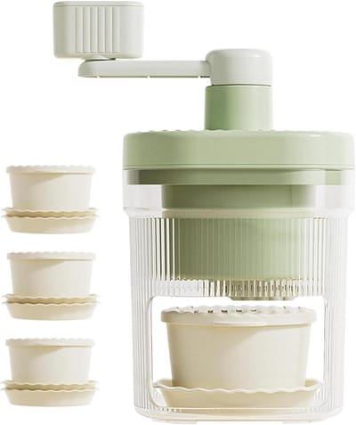 Handmatig ijsscheerapparaat, met de hand gedraaid slushies, sneeuwkegelmaker, geschoren ijsmachine, dessertgereedschap, draagbare set, grappig, extra voor thuis, drankjes, cocktails, feesten, bars