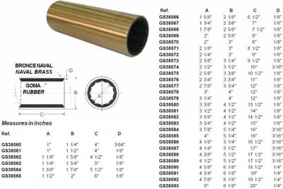 Goldenship Messing Lager Goud 35 x 50 x 140 mm