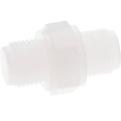 Dubbele Nippel G1/8'' PVDF 10bar FDA 14mm Hex
