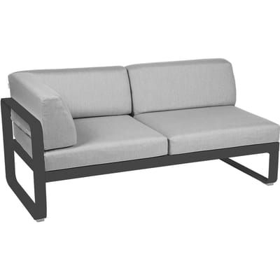 Fermob BELLEVIE hoekmodule links - 47 antraciet mat - 79 Flanelgrijs