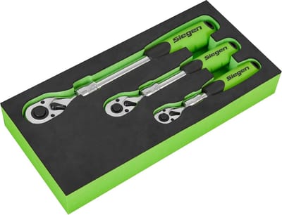 Uitschuifbare Ratelsleutelset - Verstelbare Sleutels - Klus Klussen - 72 Tands Mechanisme - 3 Delig - Chroom