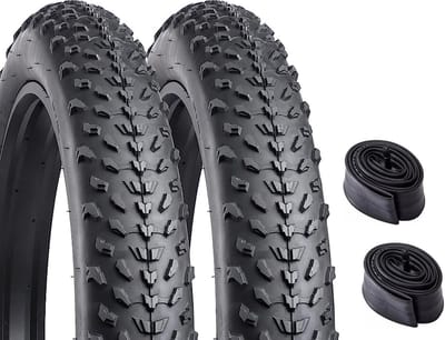 Set 2stuks 20” FatBike Noppen Buitenbanden 20 x 4.0 inch 20x4.0 Fat bike banden 20inch Offroad Enduro Noppen profiel - Ouxi – Knaap – Phatfour – Super73 - Zwart