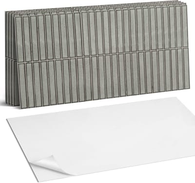 Coloray Plaktegels - Rechthoekige panelen in een raster Wandtegel Zelfklevend - 60 cm x 30 cm - Grijs Plaktegels - 6 stuks - Rechthoek PVC Tegels - Plaktegels Keuken - Zelfklevende Vloertegels Badkamer - Vinyl Tegels - Zelfklevende Wandtegels
