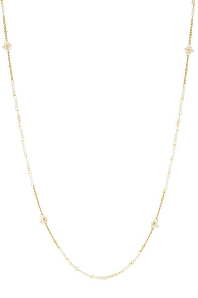 Lange damesketting bloemen - Floral Design - Stainless steel - Waterproof - Sieraad voor vrouwen