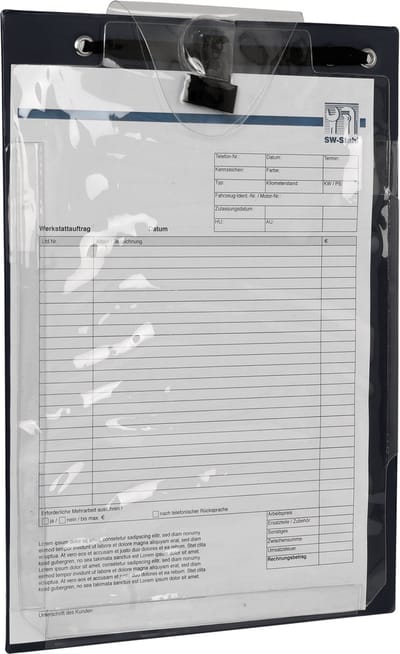 SW-Stahl 07311L werkplaatsordermap DIN A 4, zwart