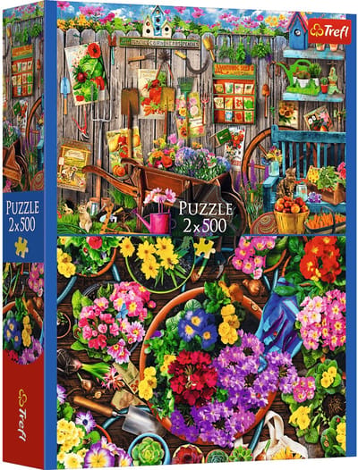 Trefl legpuzzel 2x500 stukjes - Working in the Garden - FSC Mix 70%.