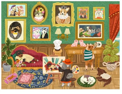 Robotime Doggie Art Gallery - Rolife Joy Piece Jigsaw Puzzle Series - PT008 - Puzzel - 1000 stukjes - Hobby - Cadeautip