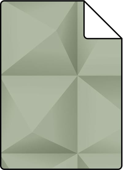 Proefstaal Origin Wallcoverings behang 3D-motief licht vergrijsd groen - 26.5 x 21 cm - 347960-S