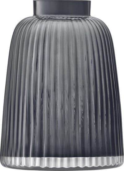 L.S.A. Pleat Vaas - Glas - 26 cm - Grijs
