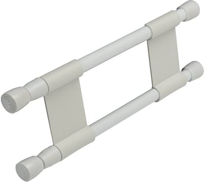 ProPlus Uitschuifbare dubbele vastzetstang - 25,5 tot 43 cm - wit