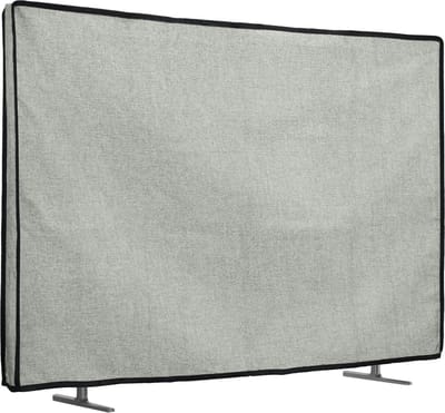 kwmobile linnen beschermhoes voor smart tv geschikt voor 24" TV hoes - Opvouwbare tv hoes - Televisie cover in lichtgrijs